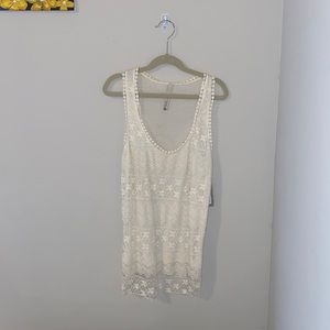 Creamy White Paper Crane Tank Top